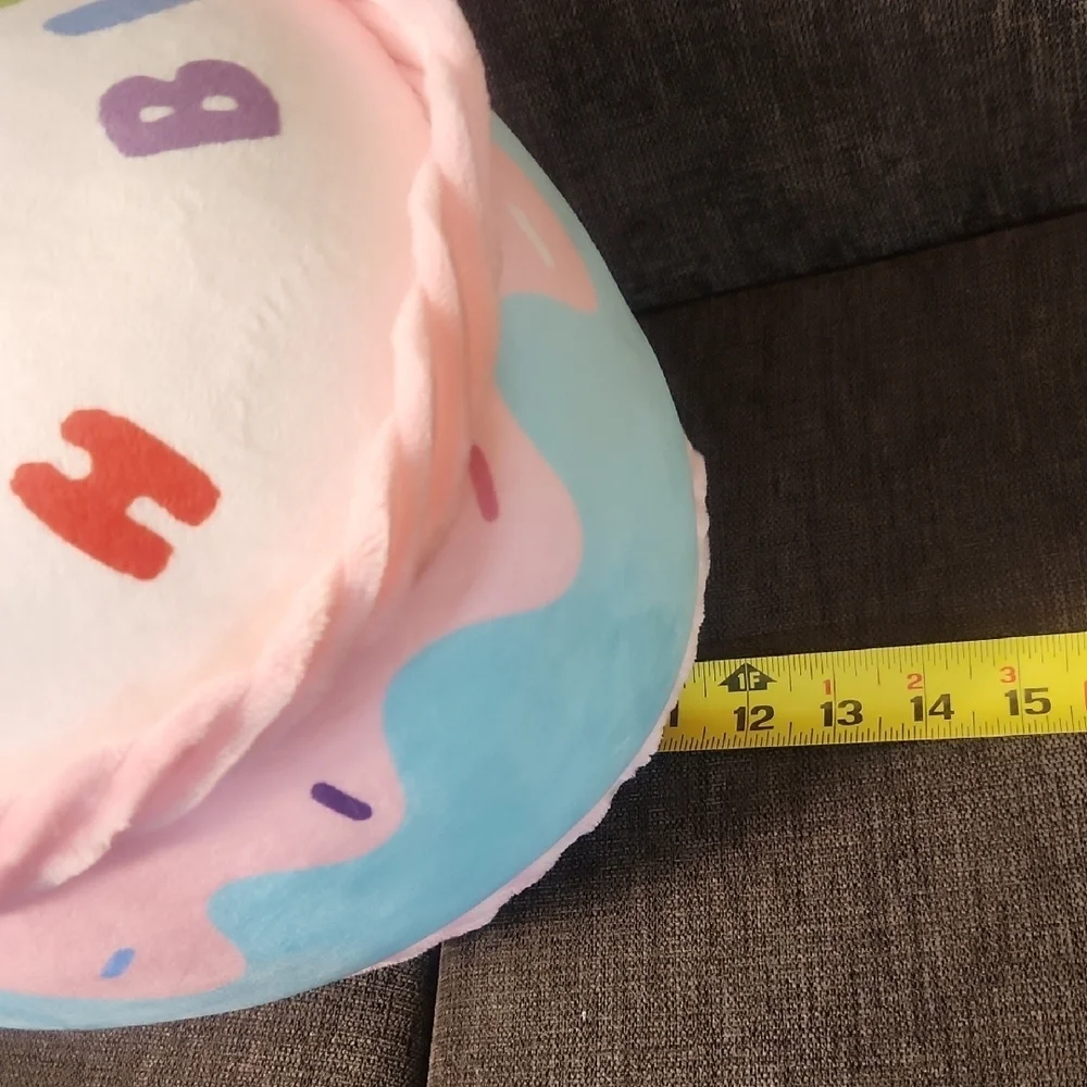 Colorful Happy Birthday Cake Plush Decoration